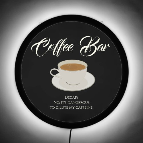 Funny Coffee Bar LED Sign
