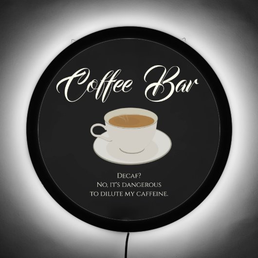 Funny Coffee Bar LED Sign (Front)