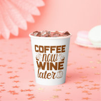 coffee bar funny word art paper cups