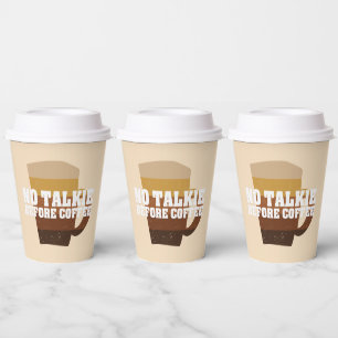 Funny coffee bar word art  paper cups