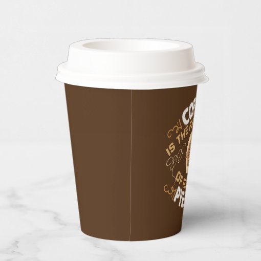 funny coffee bar word art paper cups | Zazzle