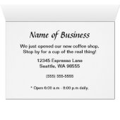 Funny Coffee Beans ONLY NO Substitutions - Pinto Cards (Inside Horizontal (Bottom))