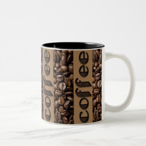 Funny Coffee Beans Typography Coffee Lover Mug