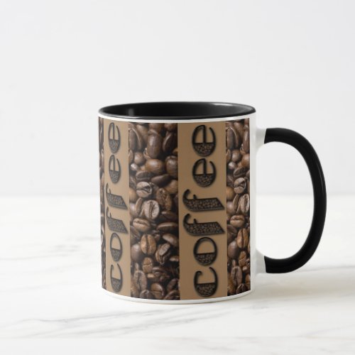 Funny Coffee Beans Typography Coffee Lover Mug