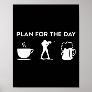 Funny Coffee Biathlon Biathlonist Beer Poster