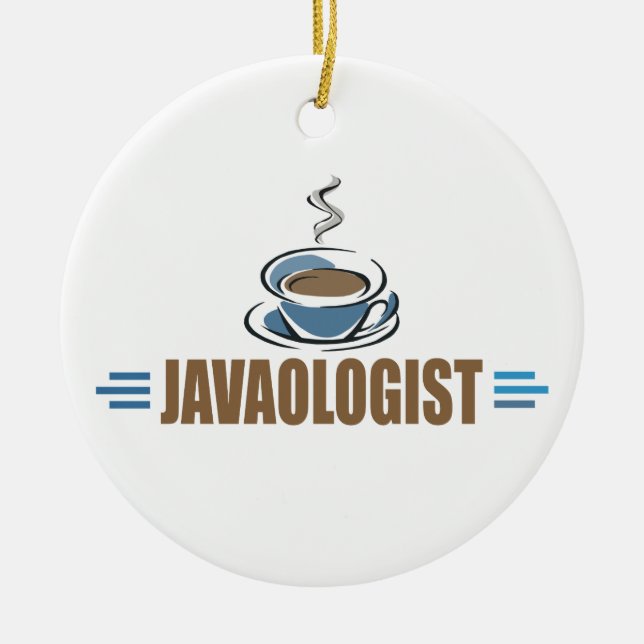 Funny Coffee Ceramic Ornament (Front)