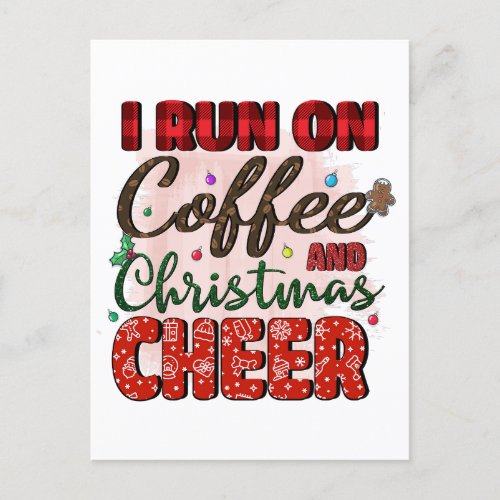 Funny coffee Christmas quotes  Postcard