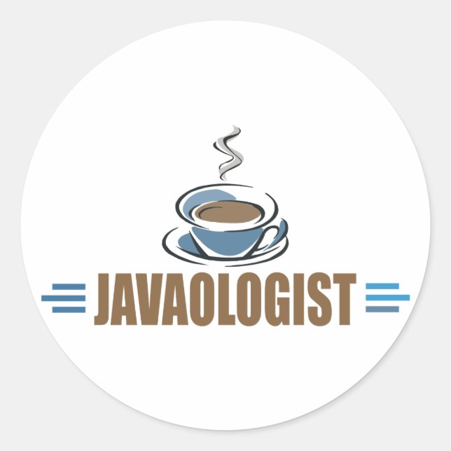 Funny Coffee Classic Round Sticker (Front)