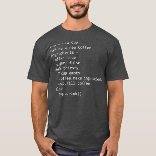 Funny Coffee Coder Coding Caffein Computer Nerd T_Shirt
