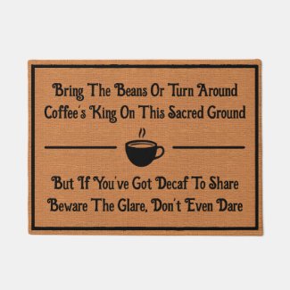 Funny Coffee Decaf Humor Minimalist Rustic