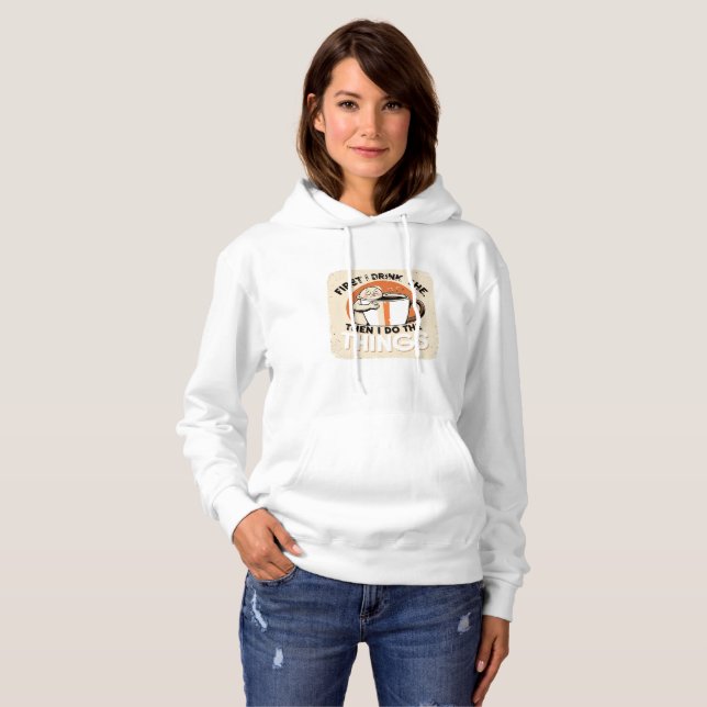 Funny Coffee Design - Retro Hoodies (Front Full)