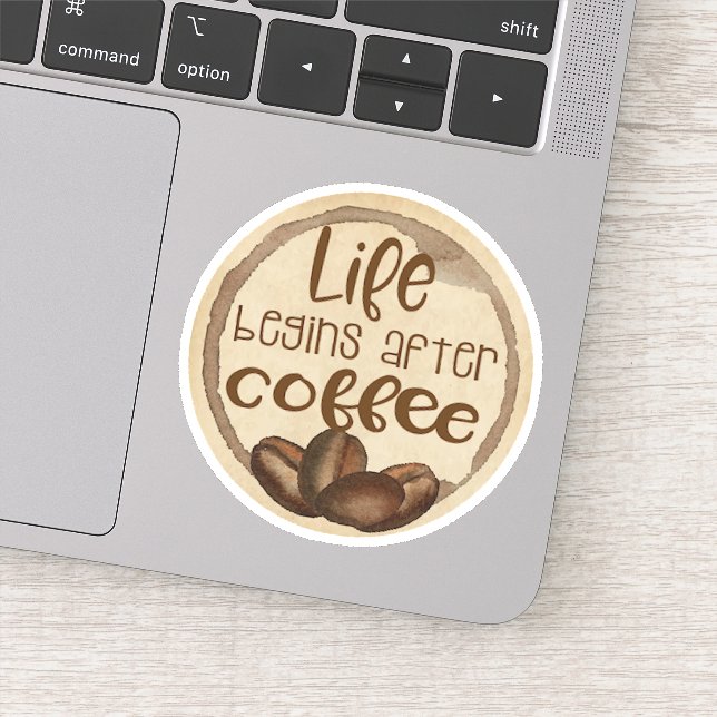 Funny coffee Die Cut Sticker Decal (Detail)
