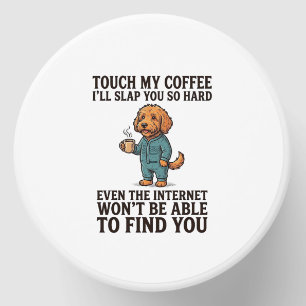Funny Coffee Dog Vintage Engraving Shirt Design_1 Mini Candle Favors