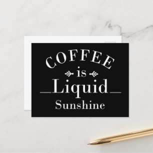 Funny coffee drinker quotes holiday postcard