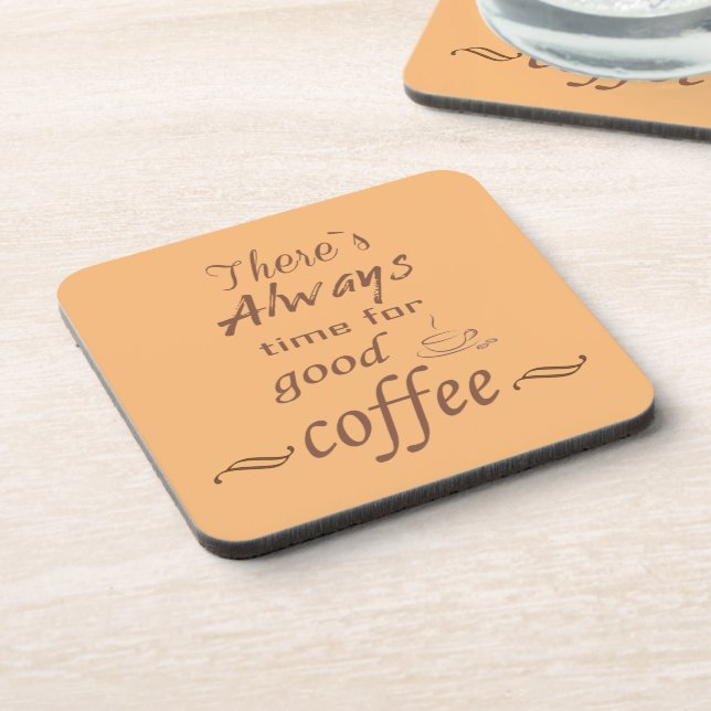 Funny coffee drinks quotes caffeine drinking beverage coaster (Left Side)