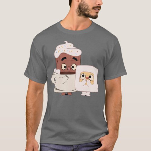 Funny Coffee Duo Lover Addiction Choco And Pancake T_Shirt
