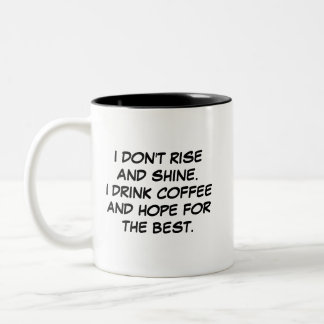 Funny Coffee Humor Coworker Quote Minimalist Black Two-Tone Coffee Mug