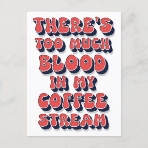 Funny Coffee humor retro pop culture text saying  Postcard