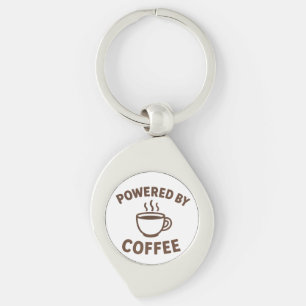 Funny Coffee Keychain – “Powered by Coffee”