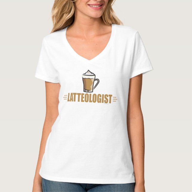 Funny Coffee Latte T-Shirt (Front)