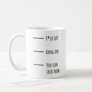 Funny Coffee Levels Mug For Office - Don't Talk