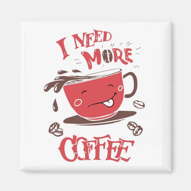 Funny Coffee Lover Caffeine Addict Stress Anxiety Magnet (Front)