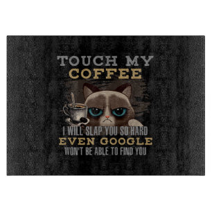 Funny Coffee Lover - Cat Humour Cutting Board