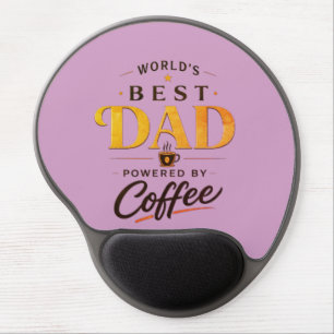 Funny Coffee Lover Dad Design Gel Mouse Pad