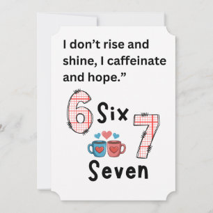 Funny Coffee Lover Quote Valentine's Day Humor Gre Holiday Card