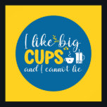 Funny Coffee Lover Typography Retro Kitchen Art Poster<br><div class="desc">Colorful typography art with retro and vibrant colors. Funny puns and quotes about food,  cooking,  baking and dining. Perfect decoration for your kitchen,  diner,  café,  bakery shop or restaurant. Background color (the circle and the square) is customizable via the Design Tool.</div>