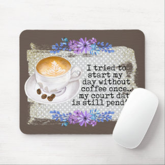 funny coffee lovers word art mouse pad