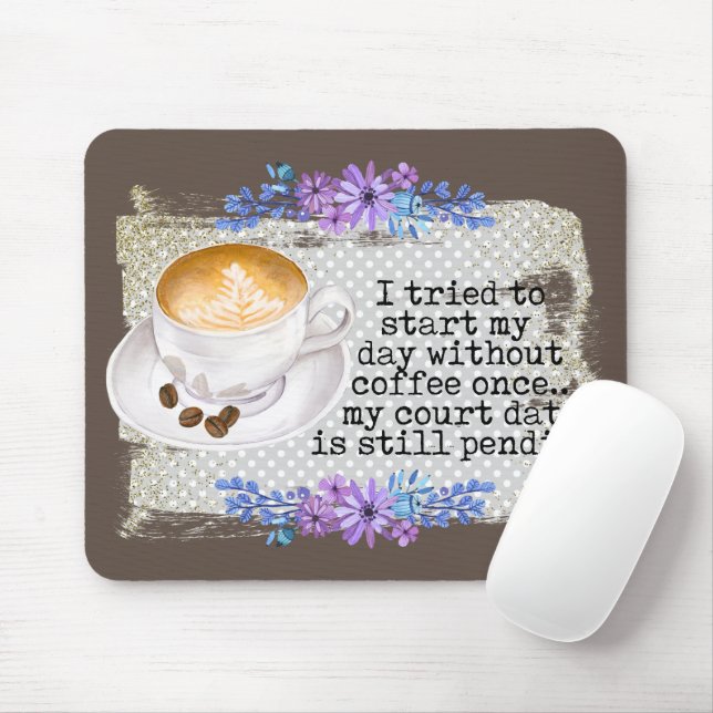 funny coffee lovers word art mouse pad (With Mouse)