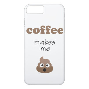 Funny coffee makes me poop emoji phrase iPhone 8 plus/7 plus case