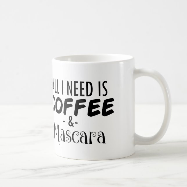 Funny Coffee & Mascara Mug (Right)
