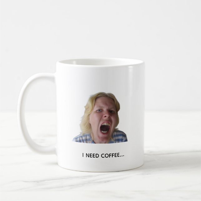 Funny Coffee Meme Mug Bathroom Humor (Left)