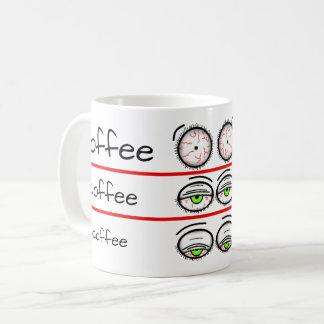 Funny Coffee Mood Levels Design Mug