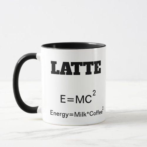 Funny Coffee Mug a science pun EMC2