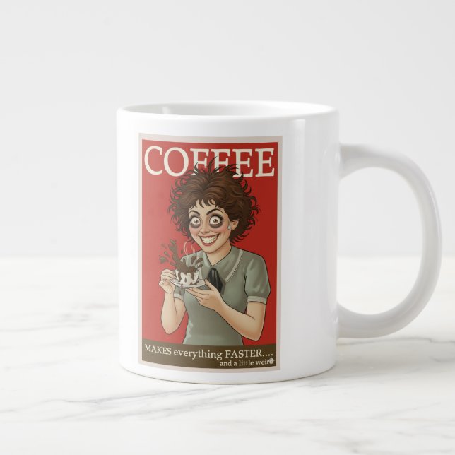 Funny Coffee Mug “Coffee Makes Everything Faster…  (Right)