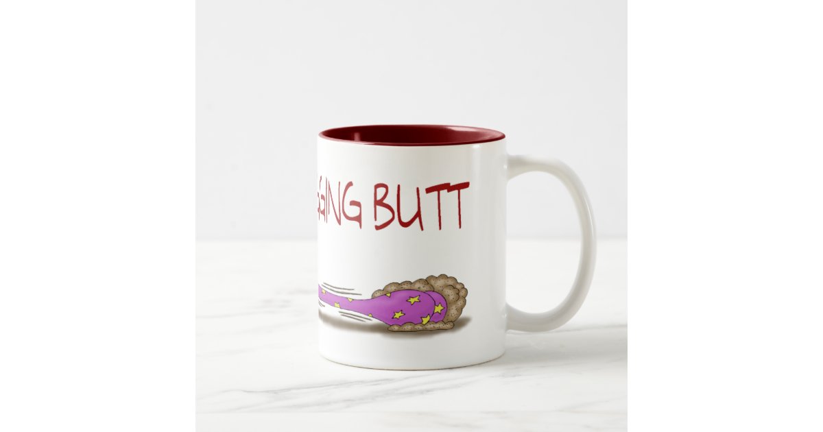 Funny Coffee Mug: Dragging Butt Female Two-Tone Coffee Mug | Zazzle