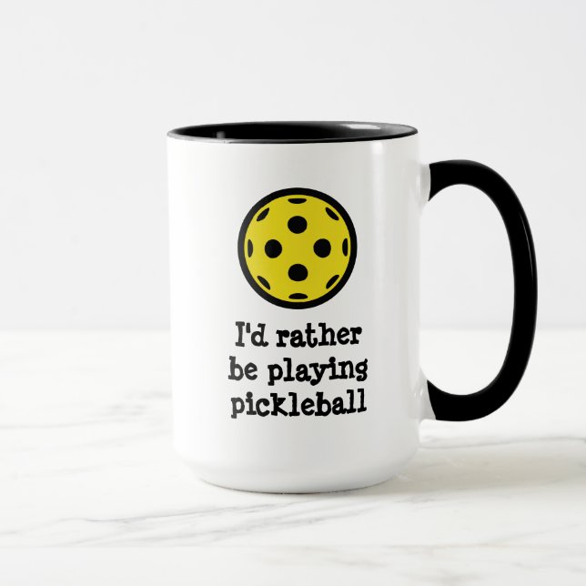 Funny coffee mug for pickleball player (Right)