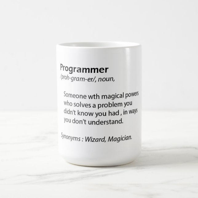 Funny coffee mug - Programmer definition - quote (Center)