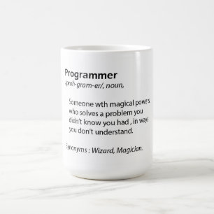 Funny coffee mug - Programmer definition - quote