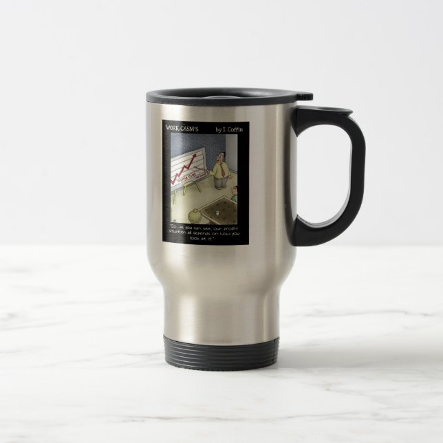 Funny Coffee Mugs: Glass half full Travel Mug (Right)
