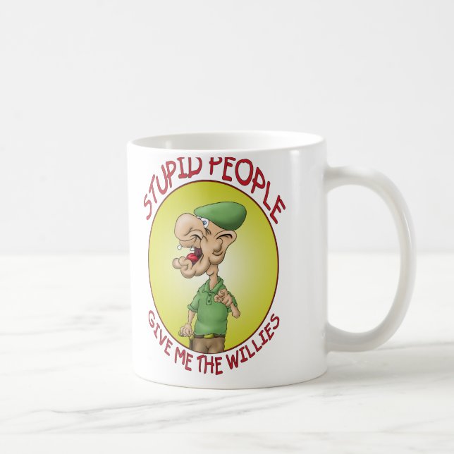 Funny Coffee Mugs:Stupid People Mug (Right)