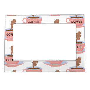 Funny Coffee Pattern Magnetic Frame