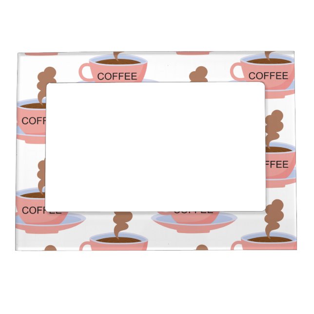 Funny Coffee Pattern Magnetic Frame (Front)