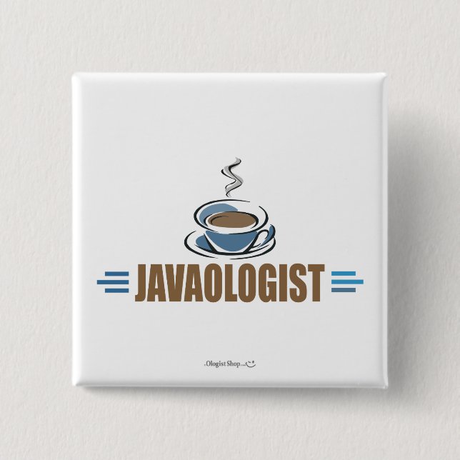 Funny Coffee Pinback Button (Front)