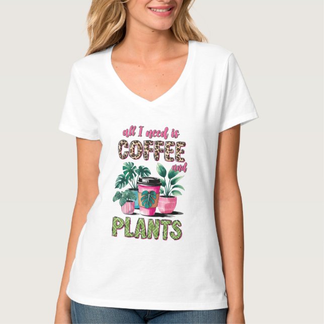 Funny coffee plants word art T-Shirt (Front)