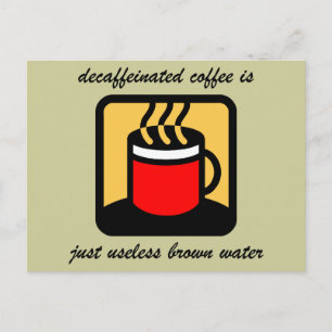 Funny coffee postcard