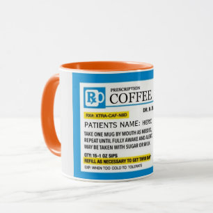 Funny COFFEE Prescription Combo Mug